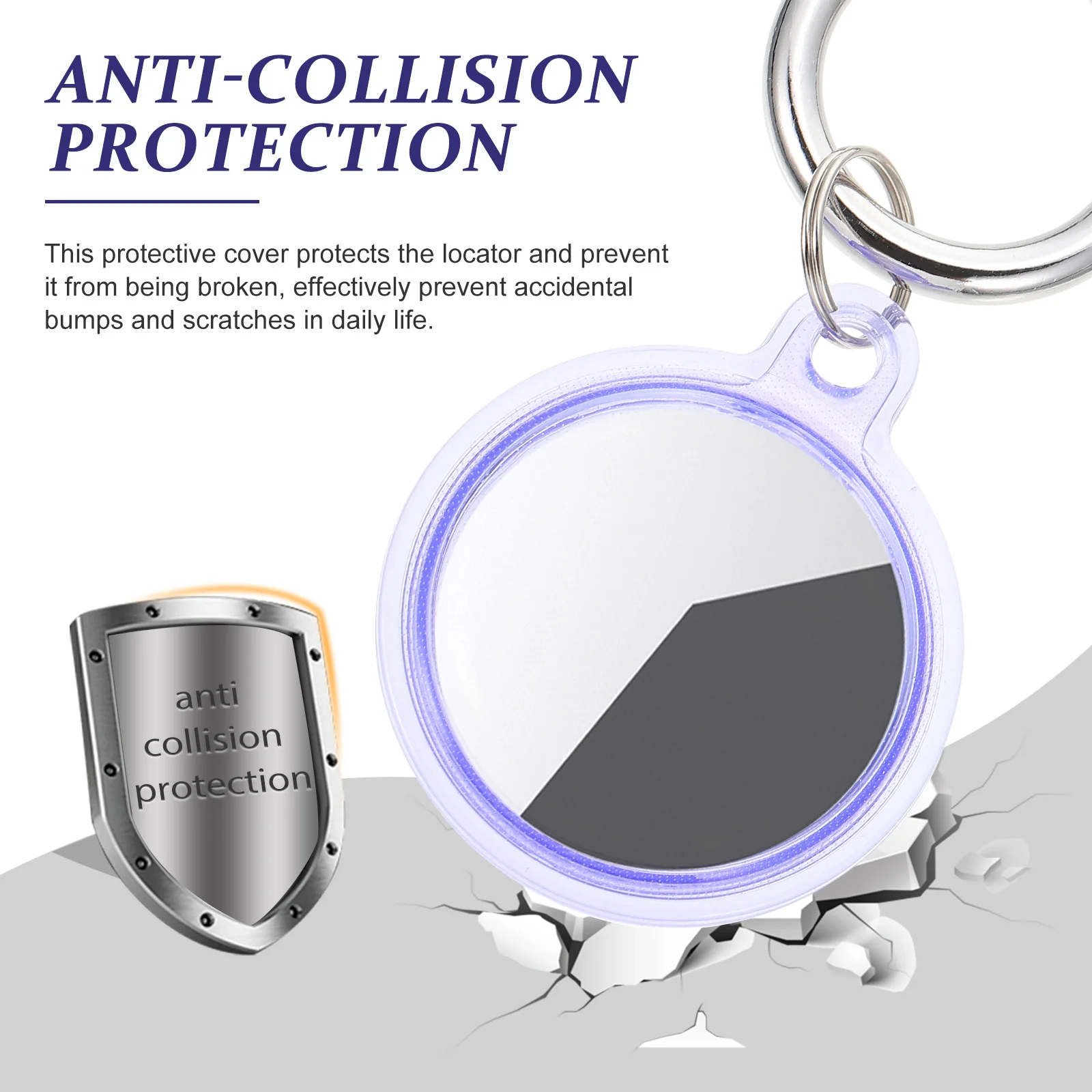 

1pcs Anti-Lost Tpu Cover Case For Lightweight Shockproof Pet Tracer Sleeve Simple Keychain Accessory Pet