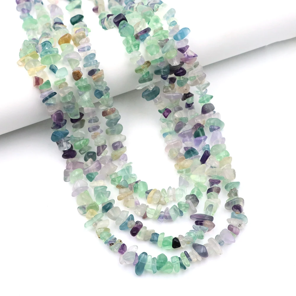 

Natural Irregular Freeform Rainbow Fluorite Chip Gravel Loose Spacer Bead For Jewelry Making DIY Necklace Bracelet Accessories