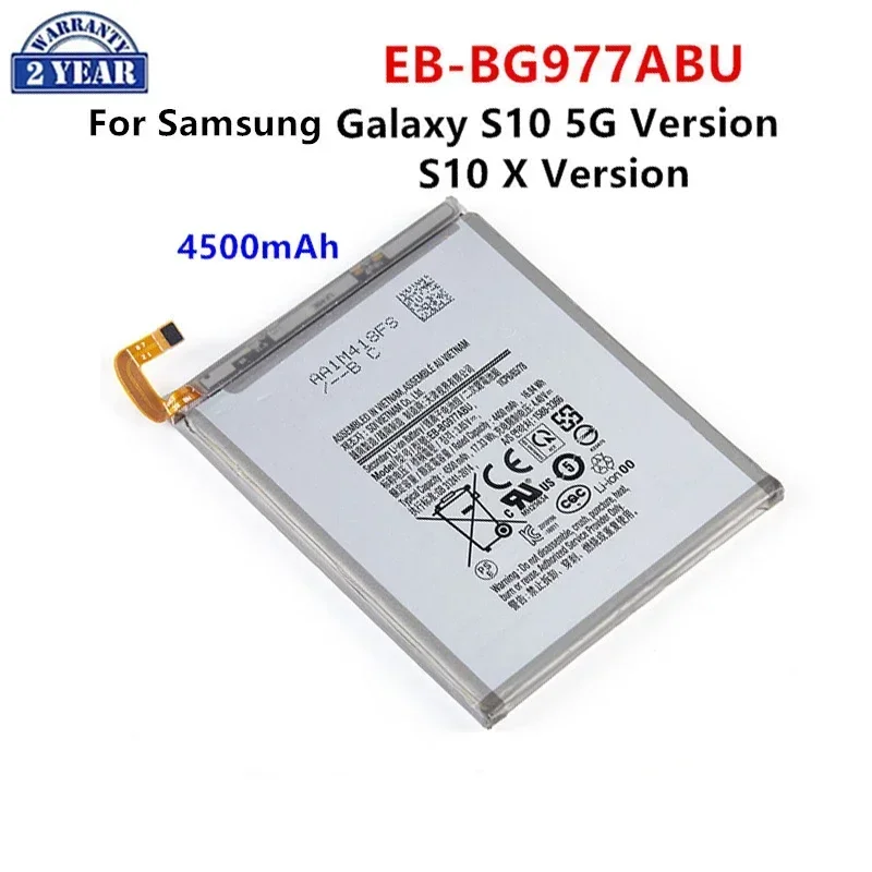 

Совершенно новый аккумулятор EB-BG977ABU 4500 мАч для Samsung Galaxy S10 5G версия S10 X версия SM-G977 SM-G977V/U/T аккумуляторы