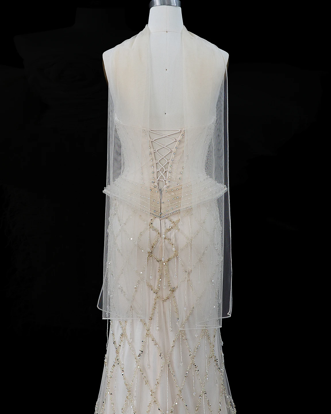 Sharon Said Abendkleid Luxuriöses Meerjungfrauenkleid mit Herzausschnitt, Tüll, Kristallkorsett, Dubai, formelle Party, Hochzeitsgast, Kleider SS118, Maßanfertigung – Detail 17