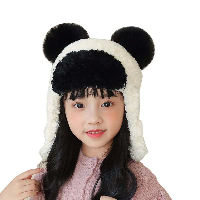 Plush Ear Protector Hood Cute Bear Kids Hat Winter Baby Baby Warm Hat