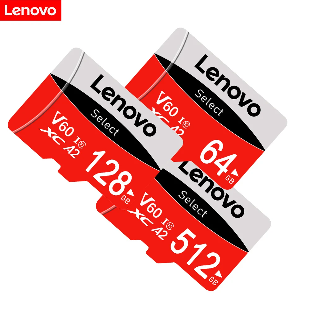 Lenovo 2TB 1TB UHS-I 128GB Carte Mémoire 256GB 512GB Carte Micro SD TF Flash Carte 64GB 128GB Carte SD Pour Appareil Photo/Téléphone/Drone