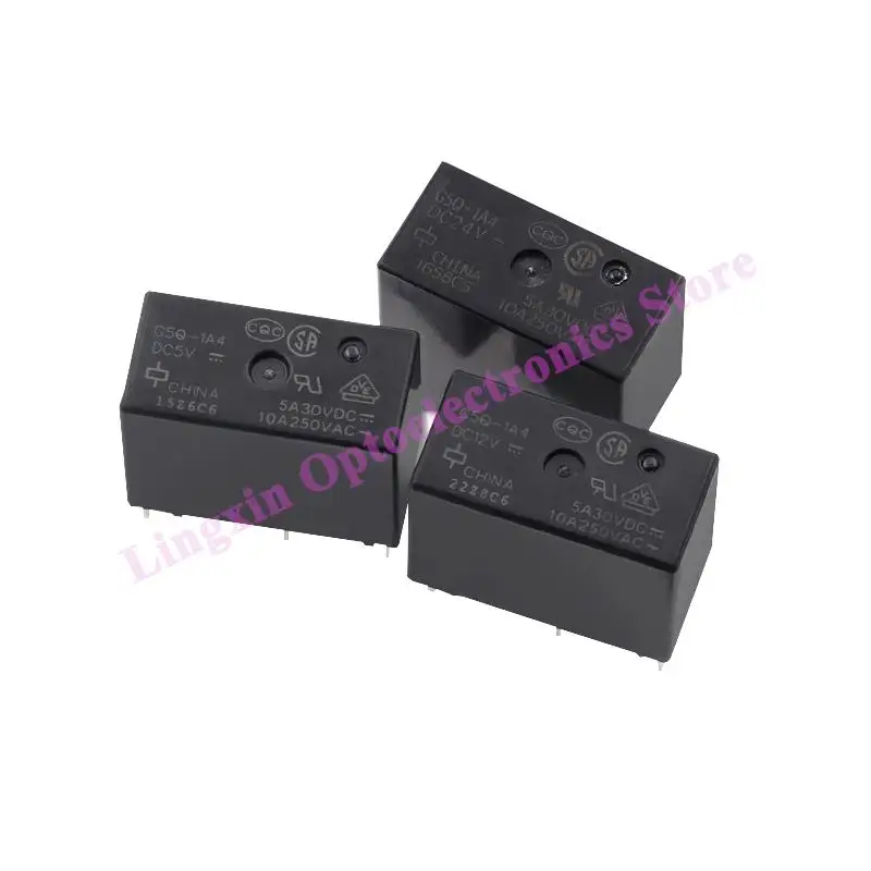 5PCS/lot Relay G5Q DC5V 12V 24V G5Q-14-5V G5Q-14-12V G5Q-14-24V 10A 5PIN alternative G5Q-1A4-12V 4PIN 100% Original new G5Q-1-EU