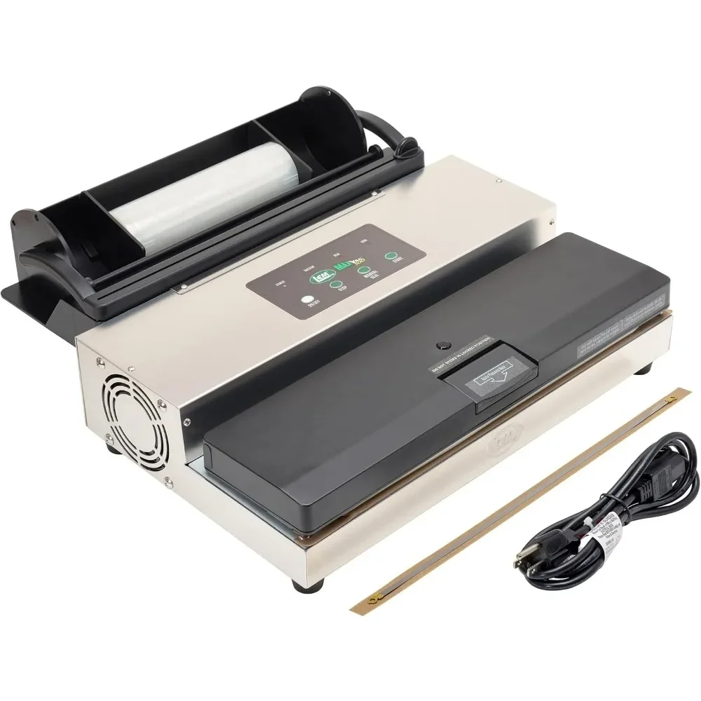 Prodotti Sigillatrice sottovuoto in alluminio MaxVac 500 con supporto per sacchetti rimovibili e taglierina, argento e nero