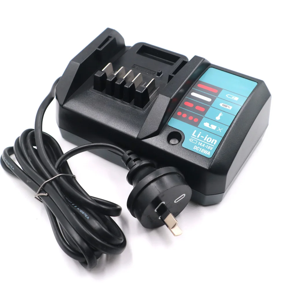 For Makita Li-ion Battery Charger 14.4V-18V Model DC18WA/DC1851 DF347D HP347D JV143D ML187 DF457D HP457D JV183D ML187 TD127D