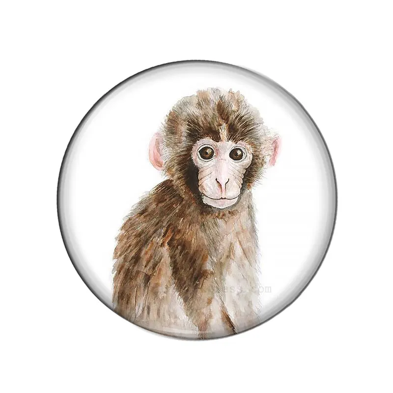 Lovely Art Baby Monkey Animals Patterns 8mm/10mm12mm/18mm/20mm/25mm Round photo glass cabochon demo flat back Making findings