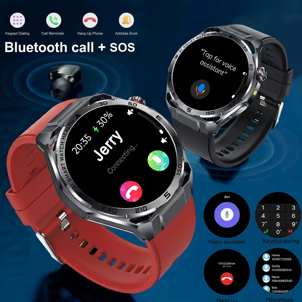 Medical ECG Watch 2026 AI Medical Smart Watch Blood Oxygen Uric Acid Blood Pressure Body Fat Fitness IP68 Waterproof Smartwatch view 6