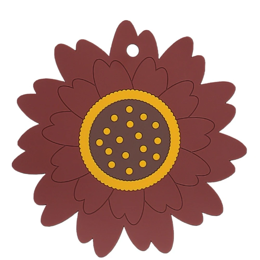 

3PCS Anti-Slip Sunflower Hot Pot Holder Cartoon Heat Resistant Cup Coasters Anti-scalding Thickened Bowl Mat Office
