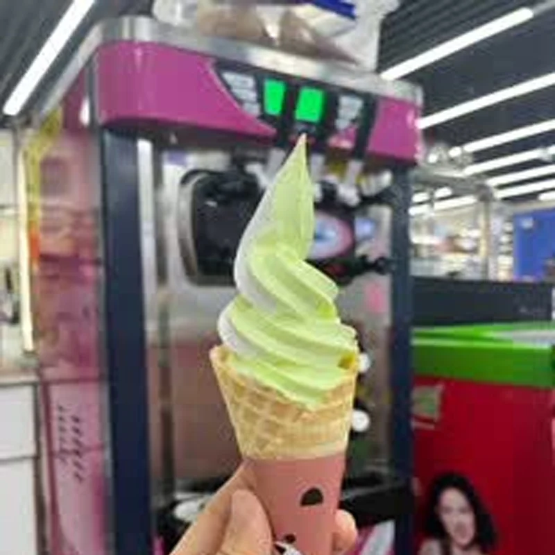3 Flavor 220V Automatic Soft Ice Cream Maker Machine New Condition with Nut Nutrient Richness for Milk Processing