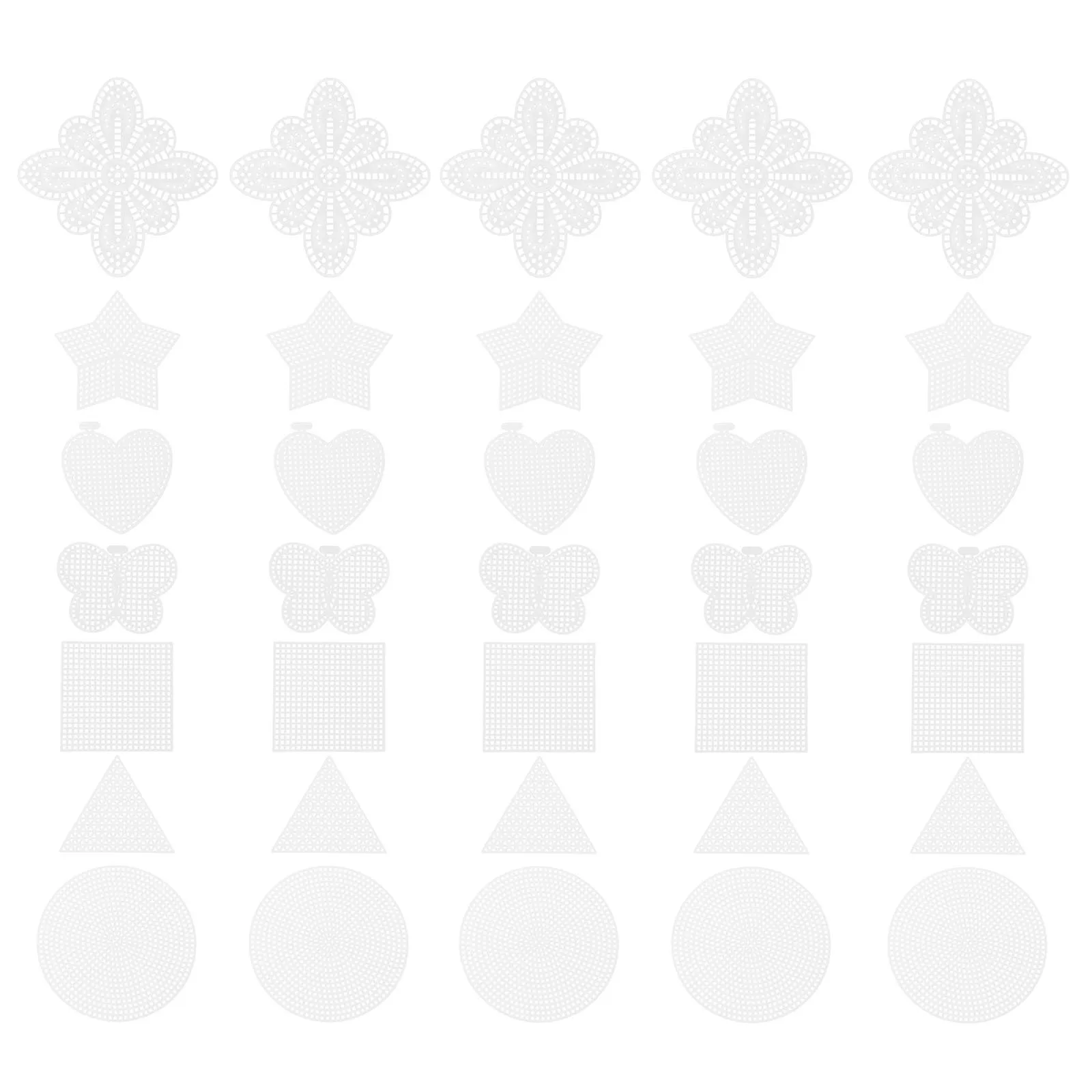 70 قطعة ثلاثية الأبعاد التطريز شبكة ورقة قماش بلاستيكي Diy بها بنفسك المواد لمشاريع الحرفية عبر غرزة Cuttable الاطفال الكبار الزينة