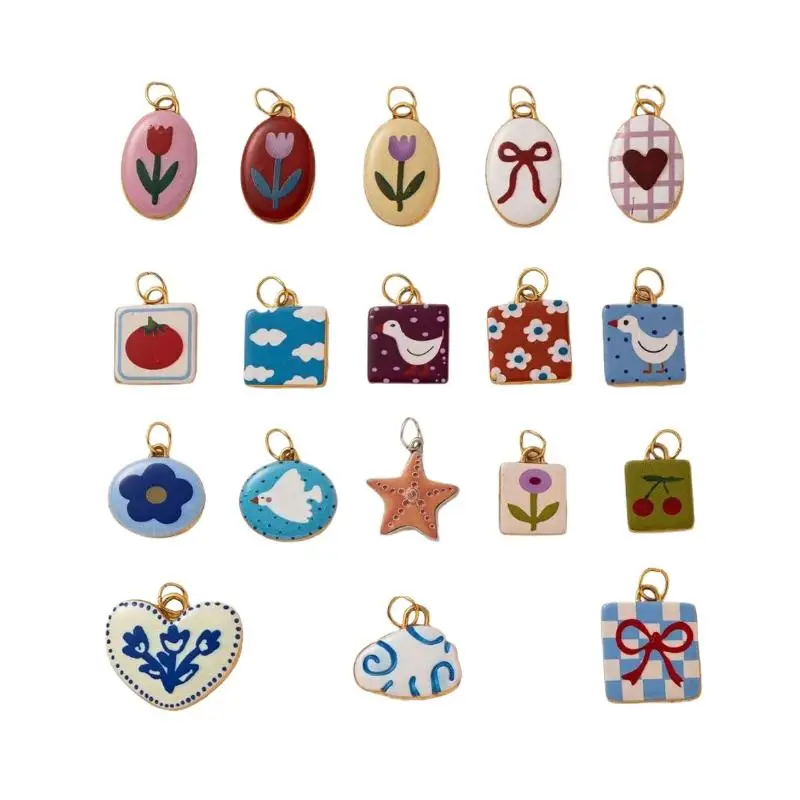 

Модный цветок из нержавеющей стали с бантом, звездой и облаком, кулон, аксессуар «сделай сам», для изготовления ювелирных изделий, ожерелье, серьги, подвесные аксессуары