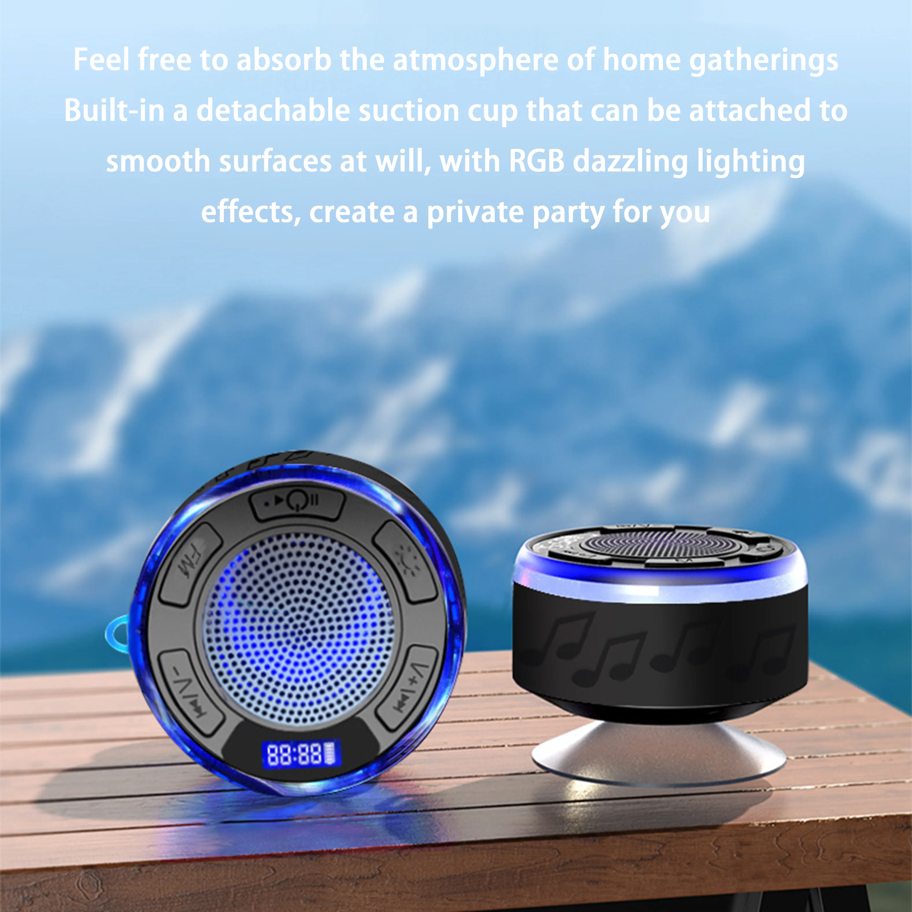 

IPX6 Waterproof Wireless Bluetooth Speaker - Portable Outdoor & Home Use, All-in-One with High-Fidelity Sound, Long Battery Life