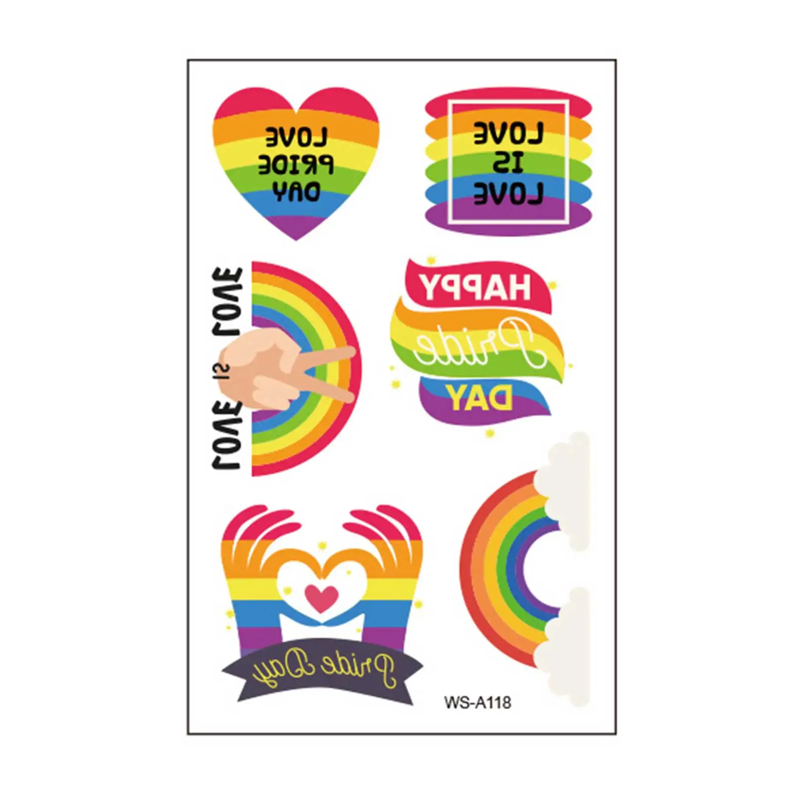 تاتو مؤقت بألوان قوس قزح ليوم الفخر، ملصقات وشم وهمية مقاومة للماء للرجال والنساء، مستلزمات حفلات فخر المثليين