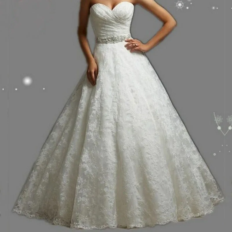 

ZJ9057 Ball Gown Wedding Dress 2024 Princess Sweetheart Lace Applique Sexy Backless Corset Bridal Gowns Vintage Custom