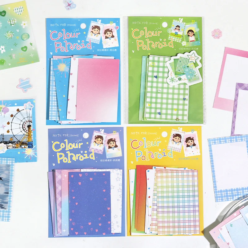 

8 упаковок/лот, красочная серия Plup Plup Color, милая ретро-декоративная художественная бумажная наклейка