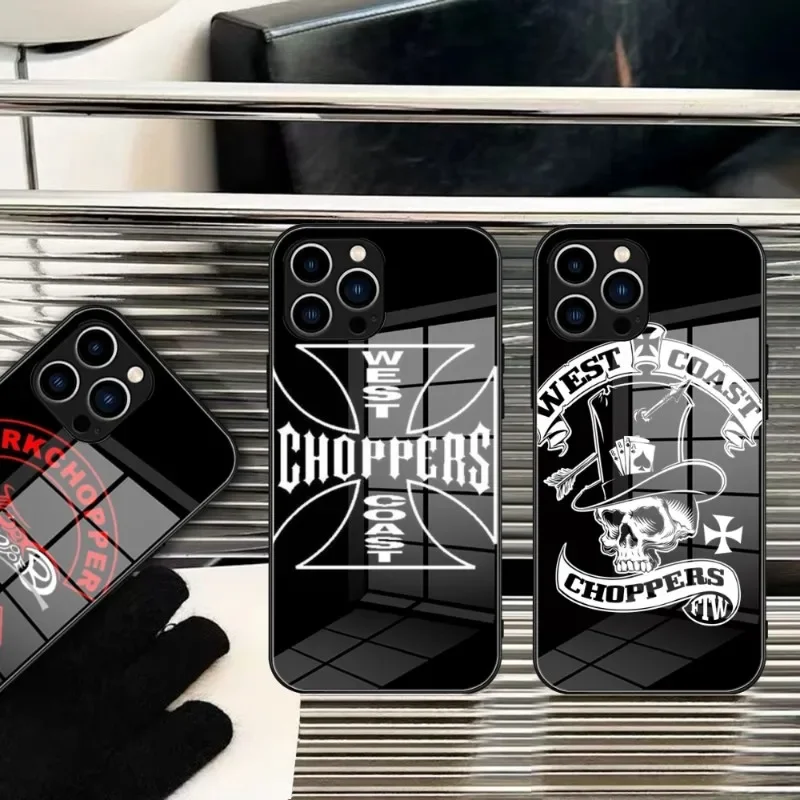 West Coast Choppers Model Cross Austin Texas Phone Case Tempered Glass FOR IPhone 15 14 13 11 12 Pro 8 7 Plus X 13 Pro Covers