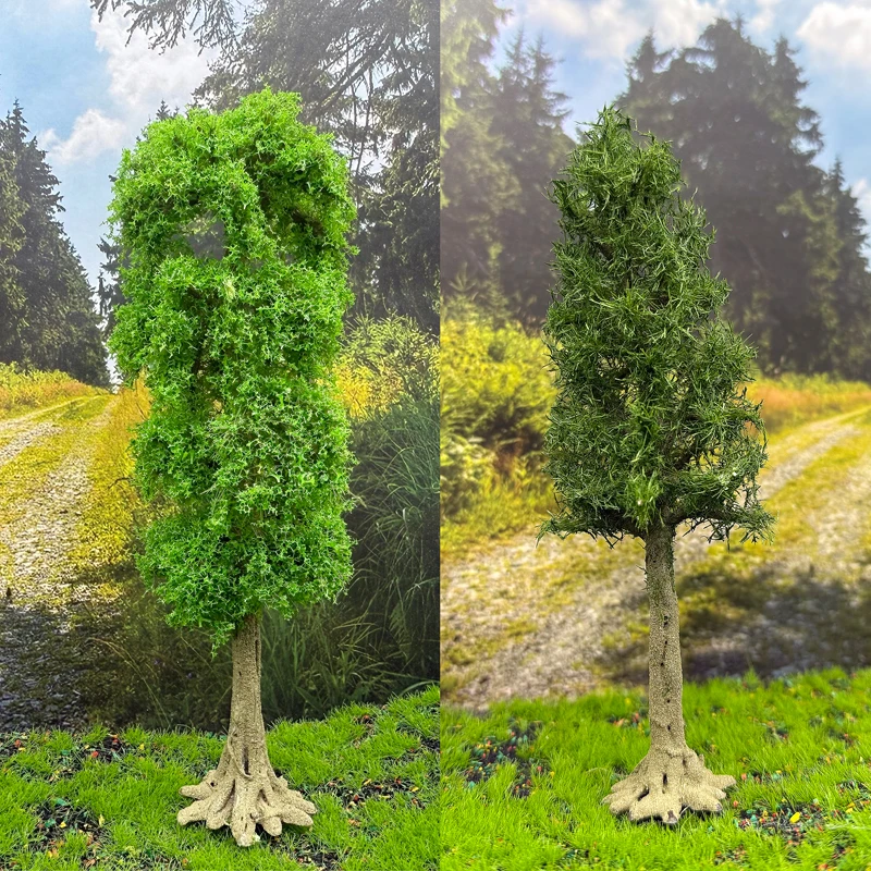 

Пластиковый хобот 10-17 см, имитационная модель, поле дерева, природный пейзаж, модель зеленого дерева, масштабная модель TT/N, макет железной дороги