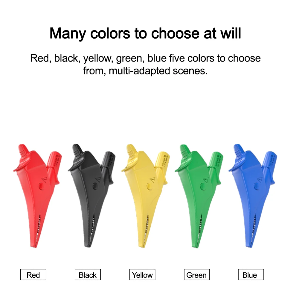 32A Copper Banana Connector Alligator Claw Closed Insulated Crocodile Jack Clips 1000V Opening 36mm Banana Jack Socket Test