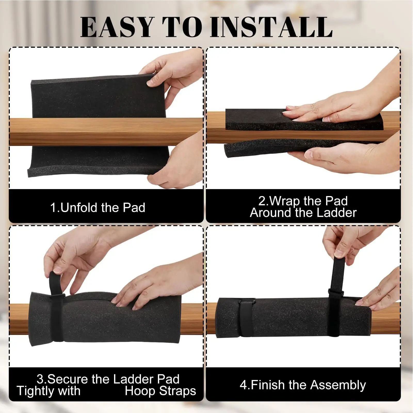 Tapis antidérapant pour lit de Loft, 5 pièces, coussinets d'échelle pour lit superposé avec 10 sangles de cerceau réglables pour dortoir, collège, RV, chambre d'enfants