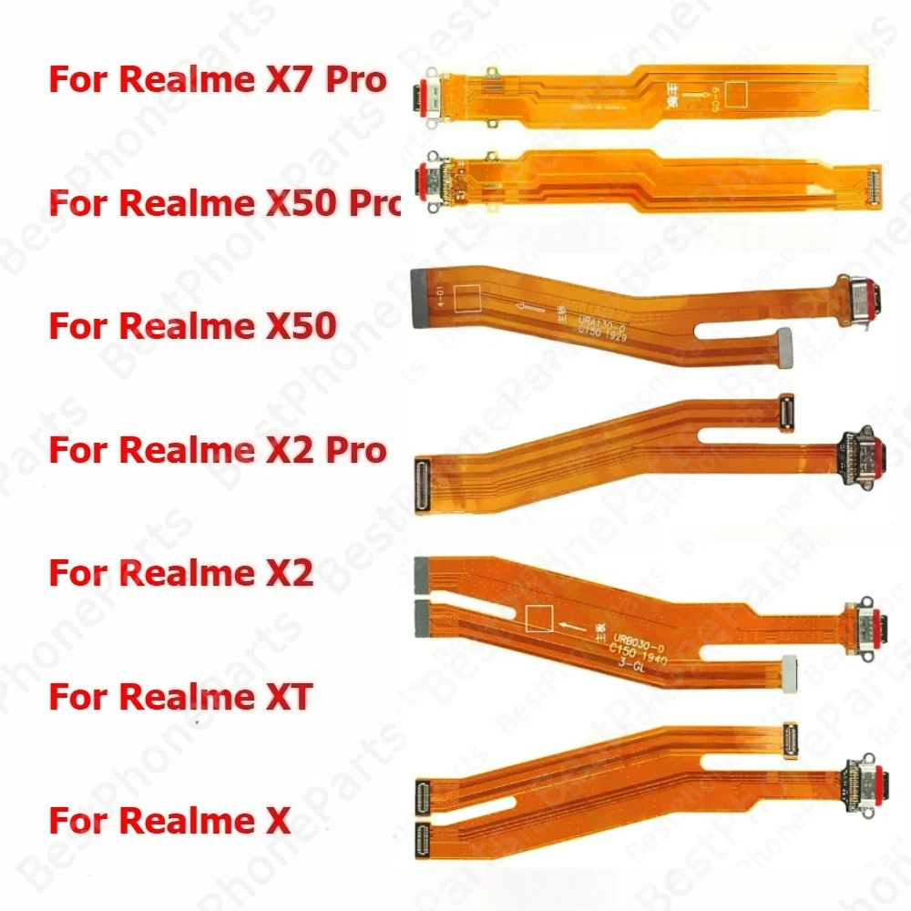 

Charging Port For Realme X7 X3 X2 X50 Pro 5G XT X Usb Charge Board Connector PCB Dock Plate Socket Flex Cable Mobile Phone Parts