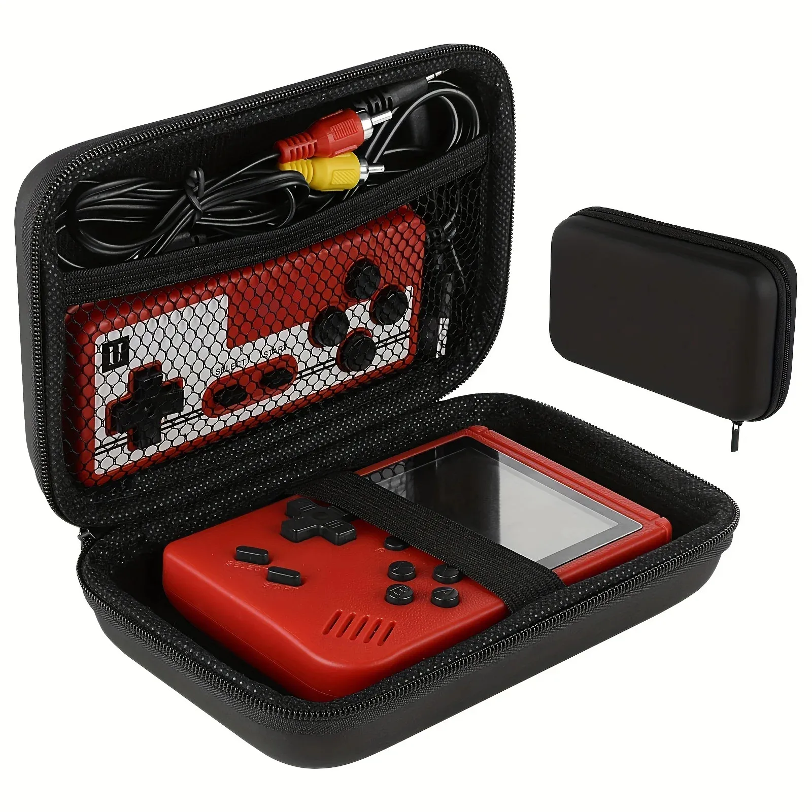 

Handheld Game Console Carrying Case, Protective Travel Retro Mini Player Box For Charging Cable, Earpods, Batteries