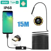 8MM Android Endoscope Camera Micro USB Type C Borescope Mini Camera Waterproof LED Car Inspection For iPhone HUAWEI XIAOMI PC