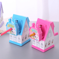 1PCS Creative Cute Castle Shape Pencil Sharpener Stationery Student Fun Hand Cranked Pencil Sharpener Gifts