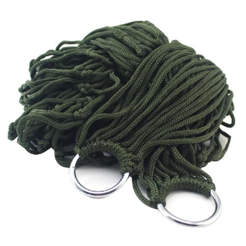Portable Outdoor Sport Hammock Simple Camping Hammock Mesh Net for Garden Beach Yard Travel Garden Swing Hanging Bed image 4