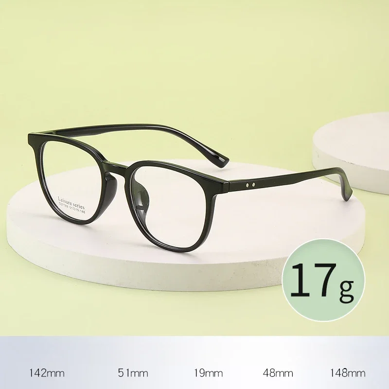 Ultra-light Plain Artifact Olive Green Round Mirror Frame Can Be Equipped with Anti-blue Myopia Oculos Masculino Miopia Titanium