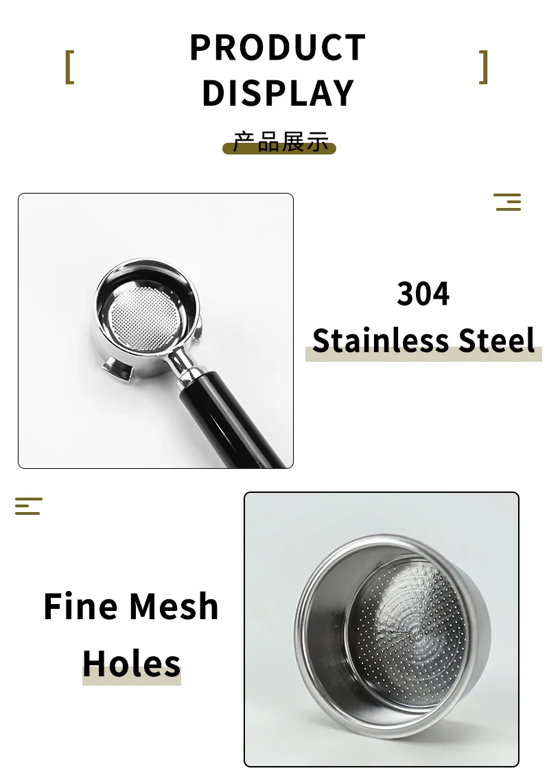 51MM Kaffee Filter Korb Ersatz Edelstahl Für Delonghi Boden Siebträger Espresso Gute Zubehör Barista Werkzeug – Detail 9
