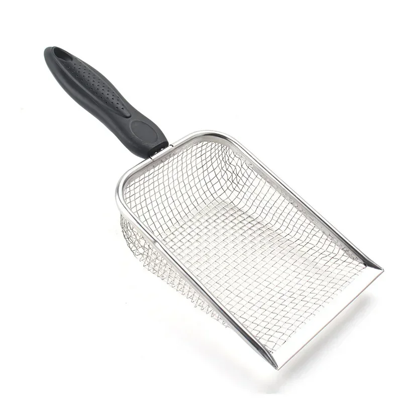 

Cat Litter Scoop Cat Litter Shovel Stainless Steel Reptile Sand Substrate Shovel Clean Up Feces Fine Mesh Sifter for Bedding