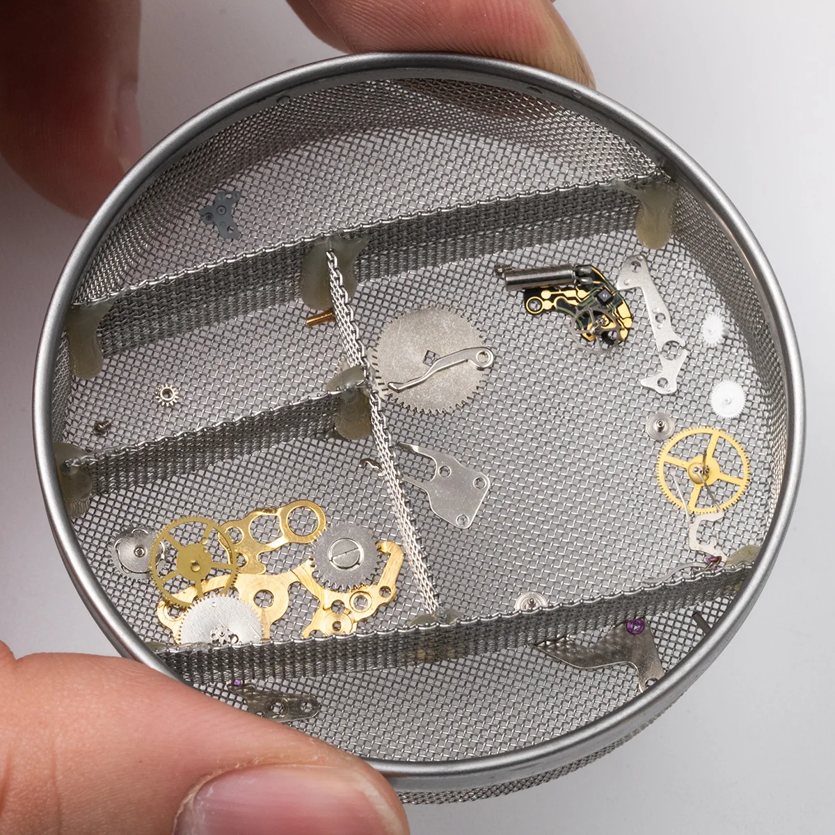 Watch Cleaner Basket for Watch Cleaning Machines Stainless Steel Tray Jewelry Repair and Miniature Storage