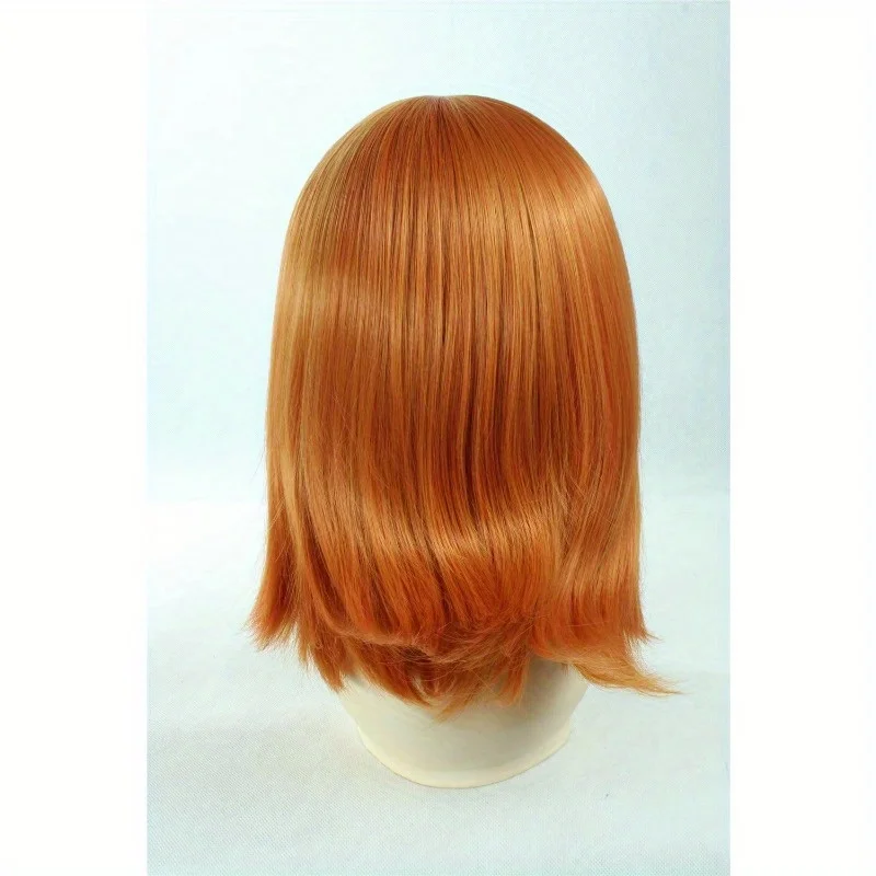 COSPLAZA Cosplay Perücken Nami Kurze Gerade BOB Schöne Orange Mädchen Dress Up Anime Show Party Synthetische Haare