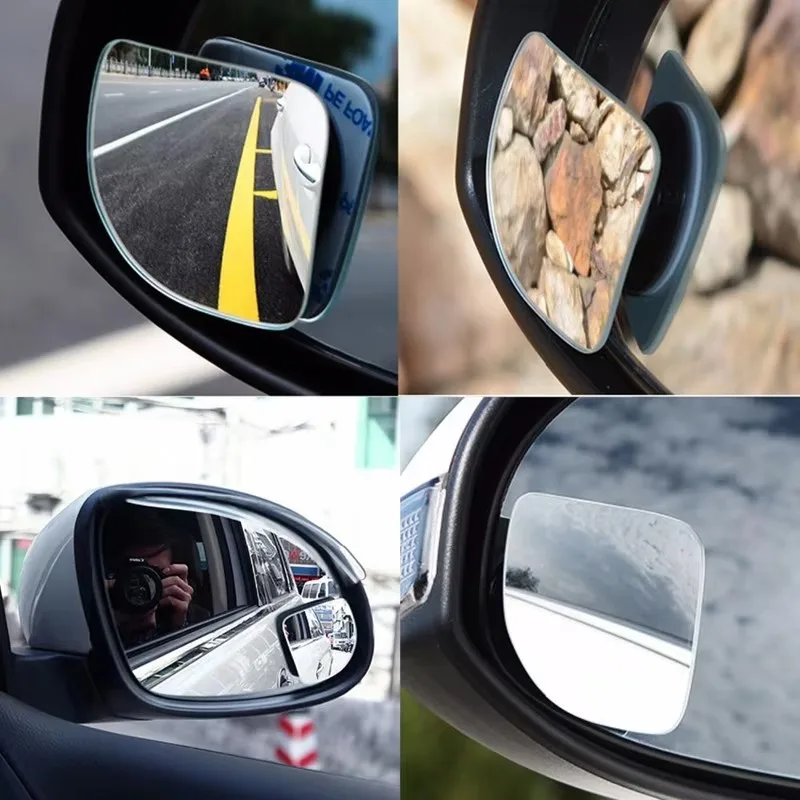 2pcs Car 360 Degree Blind Spot glass Mirror auto accessories Wide Angle long bar convex Side Blindspot Rearview Parking Mirror