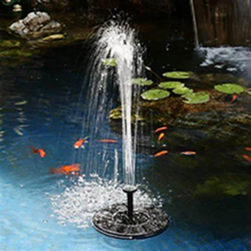 Pond Fountain 8 Lights Floating Solar Fountain Garden Water Fountain Pool Panel Powered Fountain Water Pump