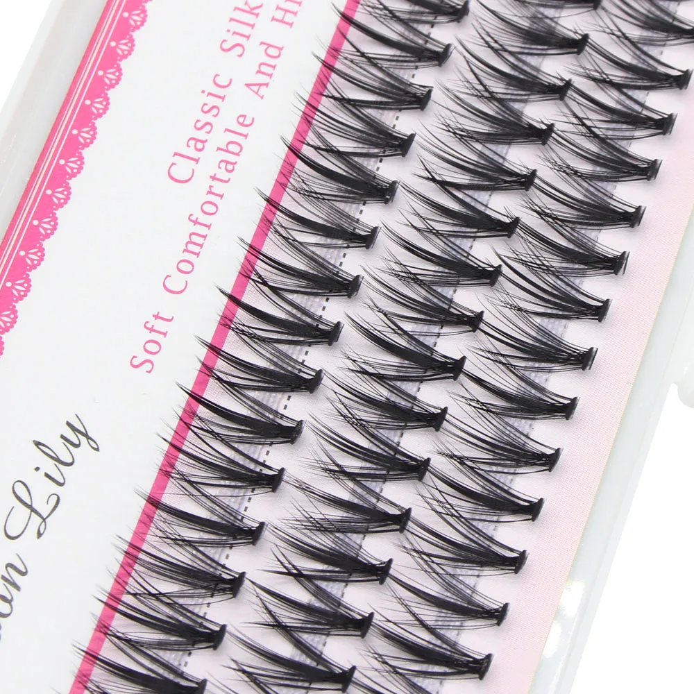60 Bundles Natural Mink Individual EyeLashes Russian 3D Volume Grafting Fake False 20D Cluster Eyelash Extension Bunche Cilias