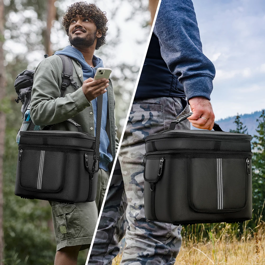 Portable Power Station Bag Waterproof Travel Carrying Bag Dustproof Multiple Pockets for Ecoflow River 2 Pro/Ecoflow River 2 Max