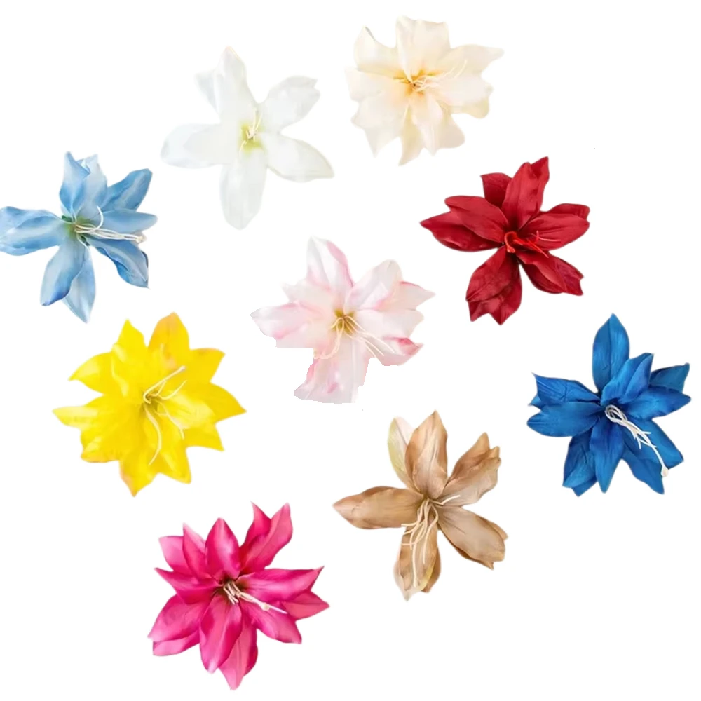 

5Pcs Artificial Flowers Silk Lily Festival Home Outdoor Garden Wedding Bridal Bouquets Room Decor DIY Gifts Box Wreath Art Wall