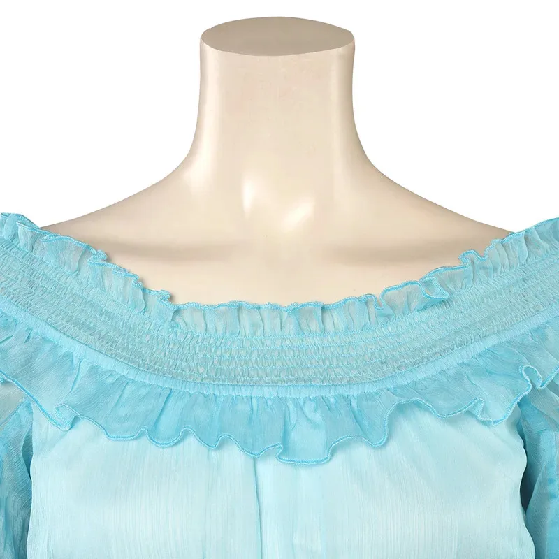 Элегантное синее платье принцессы в стиле фэнтези 2023, костюм для косплея в стиле живого кино, маскировка для взрослых и женщин fy1;