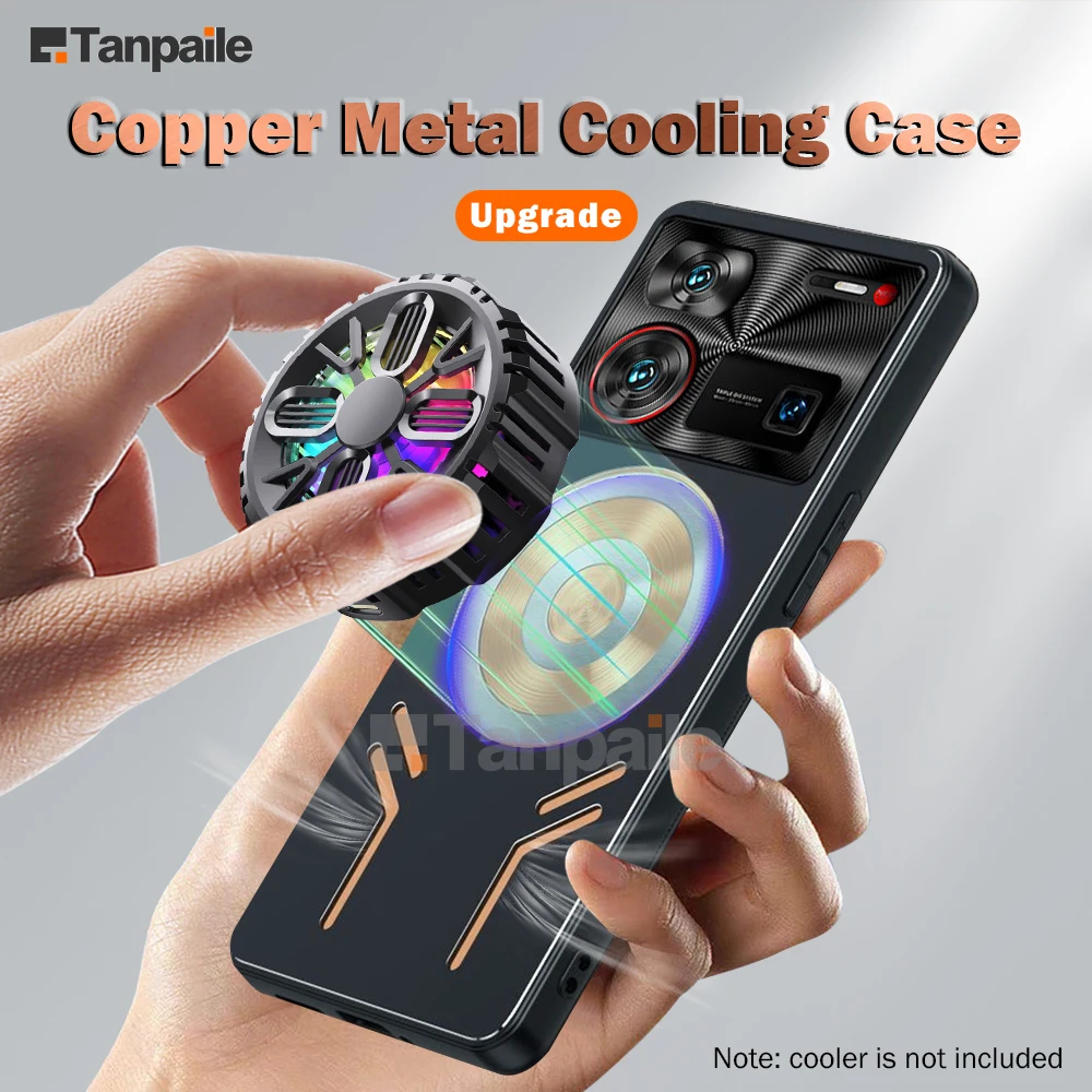 Tanpaile- Cooling Case For ZTE nubia Z60 Ultra Z50S Pro Z50 Z40 Copper Metal Shockproof Heat Dissipation Back Cover