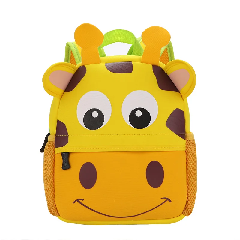 Cute Animals Toddler School Bags 3D Cartoon Monkey Backpacks Neoprene Kindergarten Schoolbag Girl Boys Bag Mochila Escolar