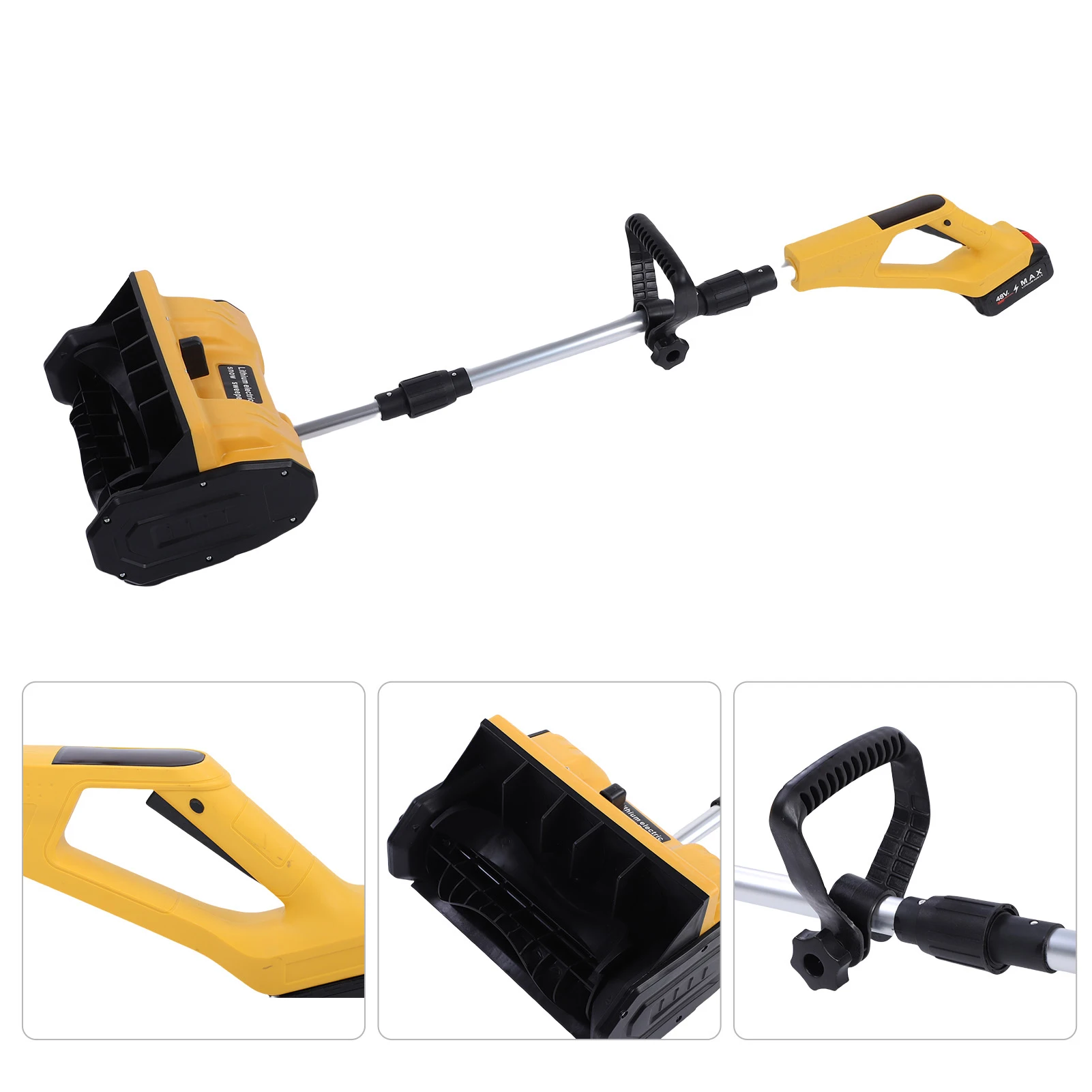 مجرفة ثلج لاسلكية تعمل بالبطارية مع لوحة اتجاهية بعرض 11 بوصة ومقبض مريح تصميم قابل للطي 2 Rech #5