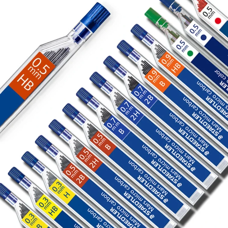 STAEDTLER ołówek automatyczny ołów 05mm 07mm 2H HB B 2B Super twardy rdzeń niełatwo zepsute ołówki napełnianie szkolne artykuły papiernicze