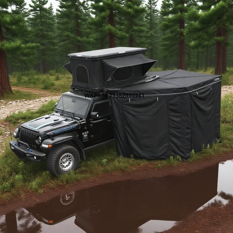 

Waterproof Oxford 3000mm Roof Tent Wholesale Pop up Design Aviation Aluminum Hydraulic Frame 2 Person UV Protected Car