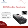 2500 W reiner Sinus-Solar-Wechselrichter DC 12 V 24 V 48 V zu AC 110 V 220 V LCD-Display 1