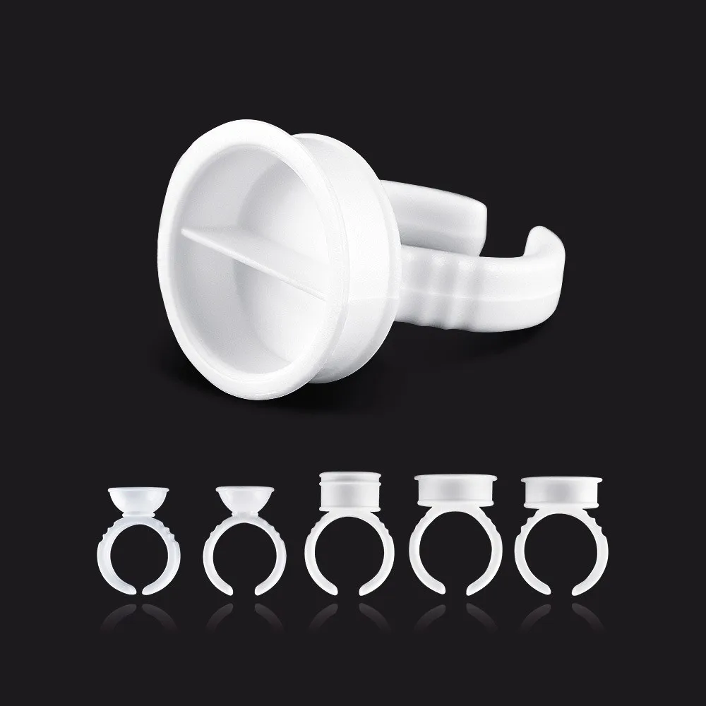 100pcs Disposable Permanent Makeup Ring No Divider Medium Size Tattoo Ink Eyebrow Lip Tattoo Pigments Holder Rings Container/Cup