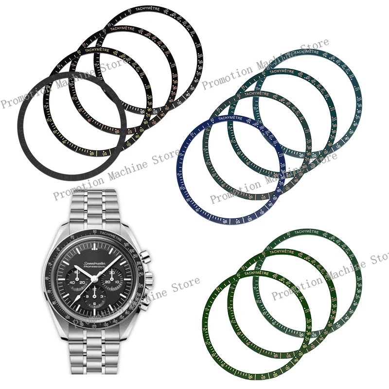 

40.7mm-35.2mm New Aluminum Watch Bezel Insert for Speed-master Automatic Watch Replacement Parts
