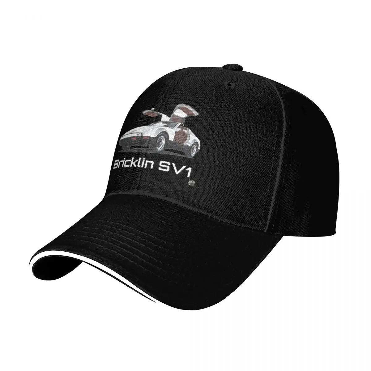 Geo3Doodles Bricklin SV1 (Text) Doodle Baseball Cap Moisture Wicking Quick Dry Curved Brim Classic Fit Low Profile Unstructured