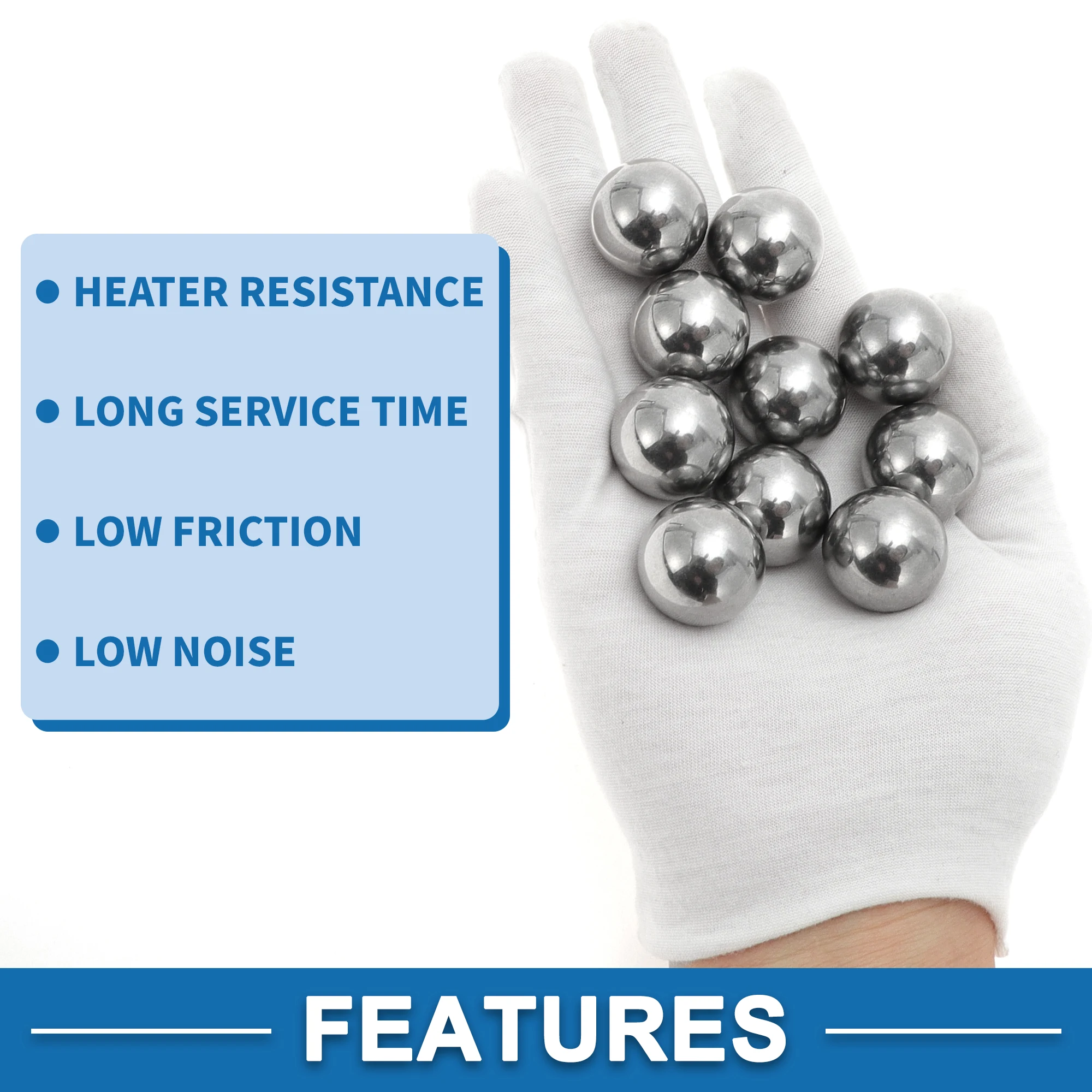 X Autohaux 24.6 ملم محمل كروي فولاذي G100 كرة دقيقة فضية اللون 10 قطع