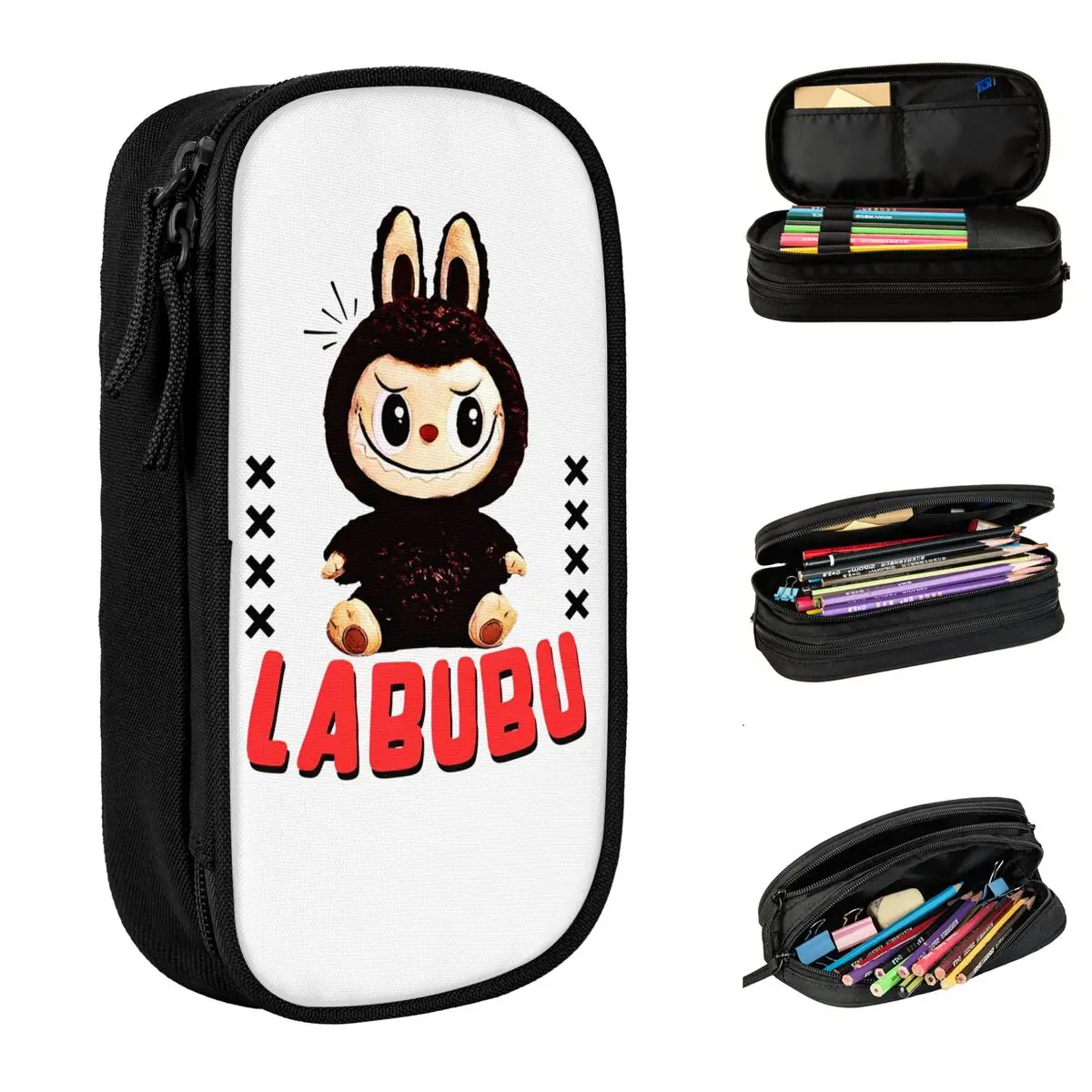 

LABUBU Tiny Creature Big Adventure Pencil Cases Pencilcases Pen Holder Kids Big Capacity Bag School Supplies Zipper Stationery